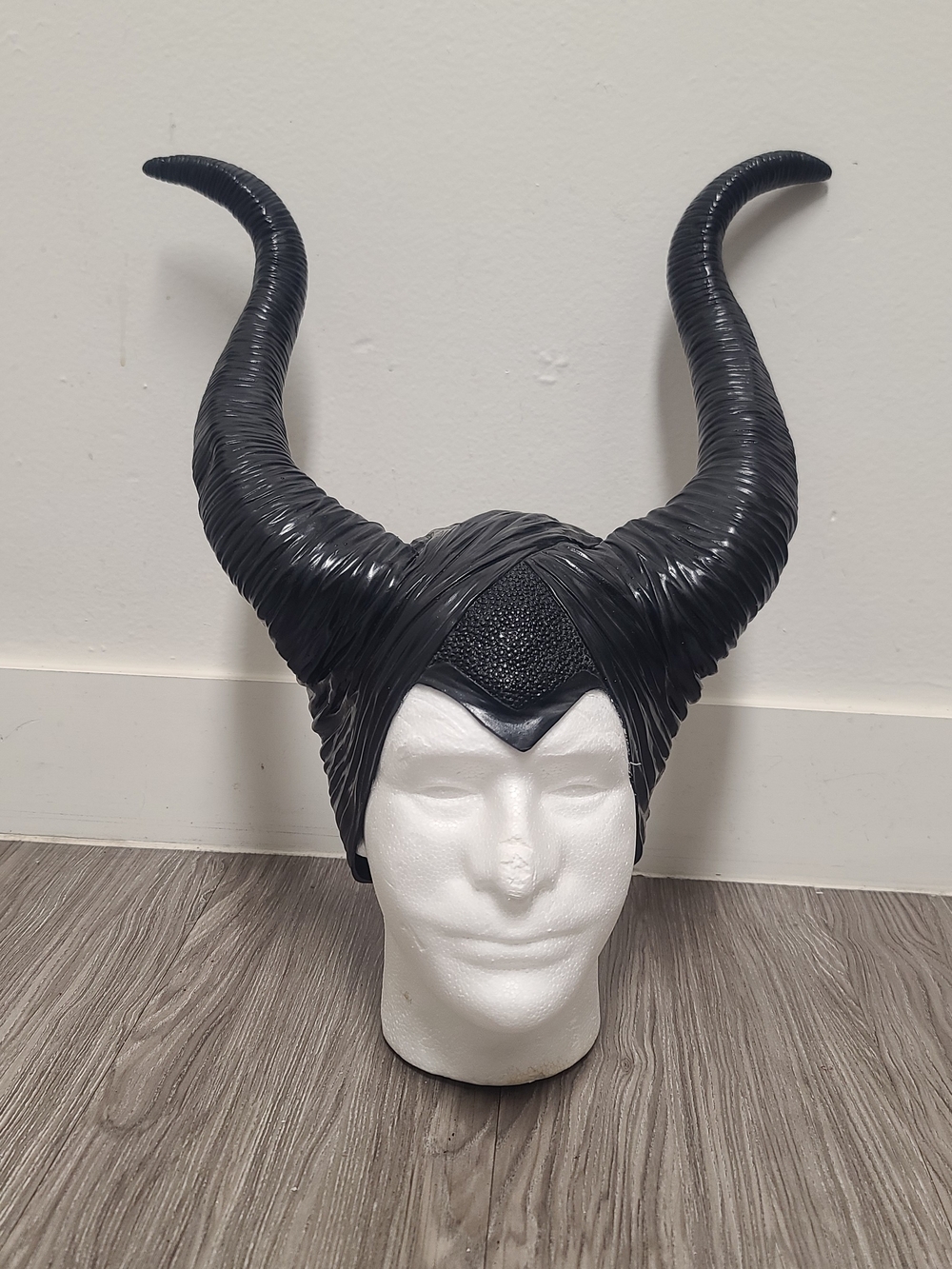 Black Horned Maleficent Style Headpiece